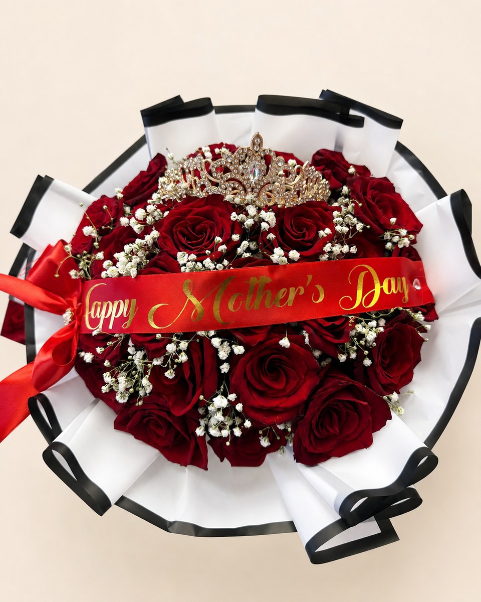 Crowned Rose Bouquet