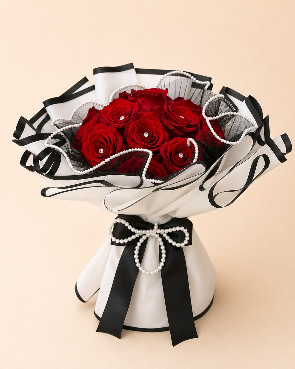 Fifteen Freedom Rose Bouquet