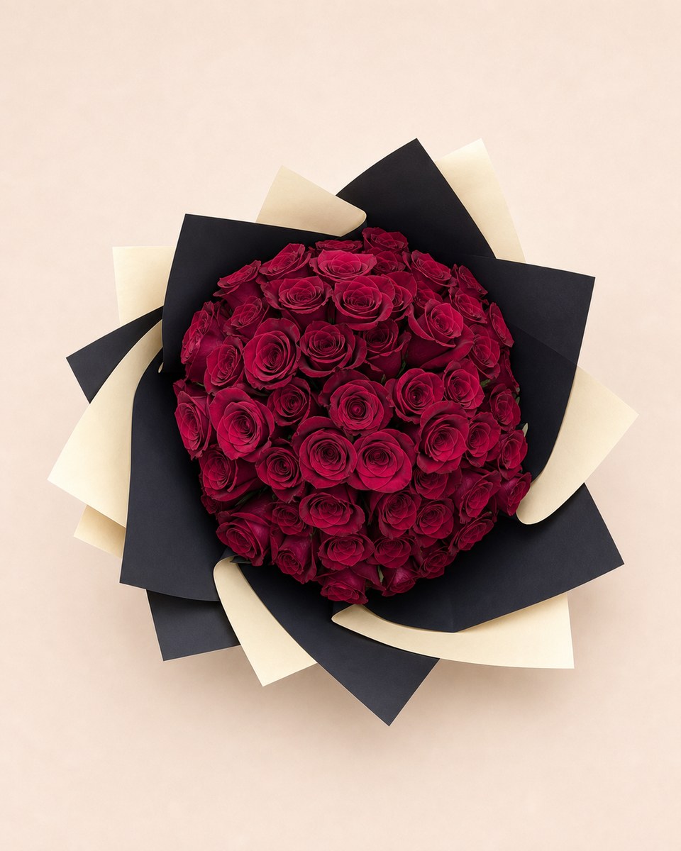 Fifty Explorer Rose Bouquet