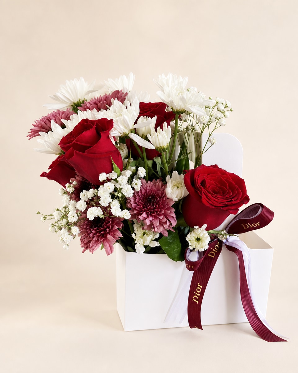 Freedom Rose Cup Holder Arrangement